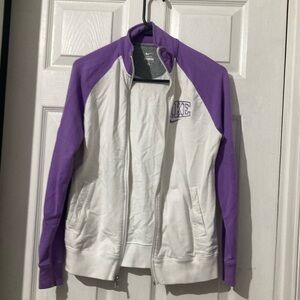 Nike White/Purple Full Zipper Women’s Size Medium Long Sleeve Jacket